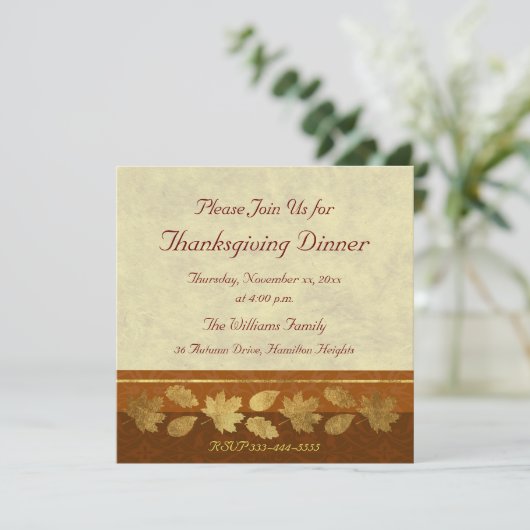 感謝祭の夕食 招待状 (スタンド正面)