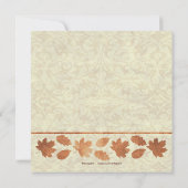 感謝祭の夕食 招待状 (裏面)