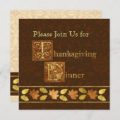 感謝祭の夕食 招待状 (正面/裏面)