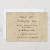 感謝祭の夕食 招待状 (裏面)