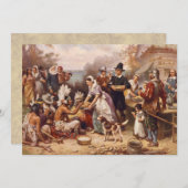 感謝祭の夕食 招待状 (正面/裏面)