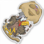 感謝祭の大ネコ シール (正面)