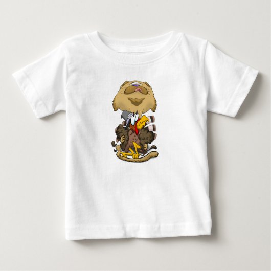 感謝祭の大ネコ ベビーTシャツ (正面)