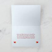 感謝祭の太陽と秋ツリー シーズンカード (内部)