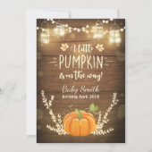 感謝祭の妊娠の発表少しカボチャ 案内状 (正面)
