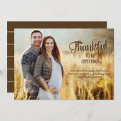 感謝祭の妊娠告知カード写真 シーズンカード (正面/裏面)