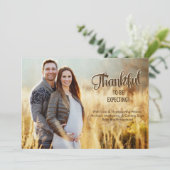 感謝祭の妊娠告知カード写真 シーズンカード (スタンド正面)