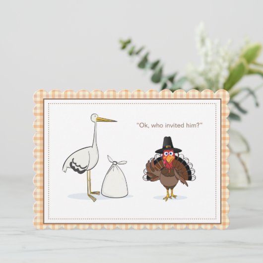 感謝祭の妊娠告知カード シーズンカード (スタンド正面)