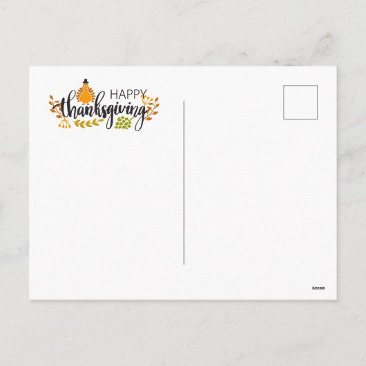 感謝祭の子ども達の背景 シーズンポストカード (裏面)