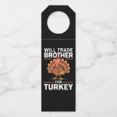 感謝祭の子供たちが兄弟をトレードしてトルコ ボトルネックタグ (正面)