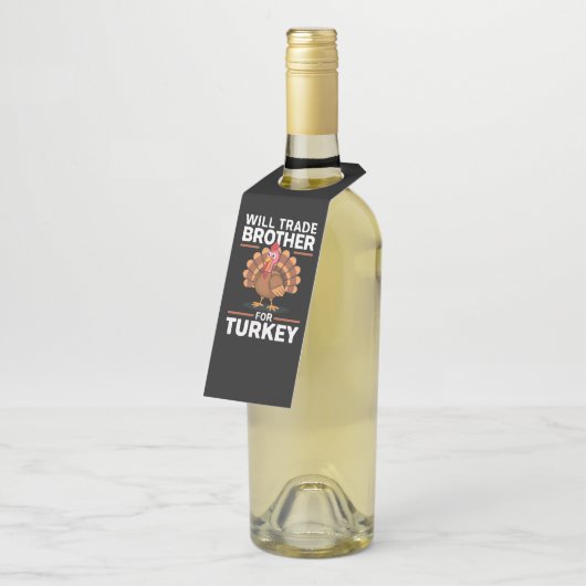 感謝祭の子供たちが兄弟をトレードしてトルコ ボトルネックタグ (アングル)