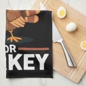 感謝祭の子供たち、兄弟をターキーと交換する キッチンタオル (四つ折り)
