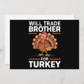 感謝祭の子供たち、弟を七面鳥と交換する シーズンカード (正面/裏面)