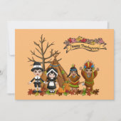 感謝祭の子供のフラットカード シーズンカード (正面)