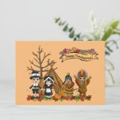 感謝祭の子供のフラットカード シーズンカード (スタンド正面)