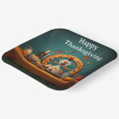 感謝祭の子供5 ペーパープレート (傾斜あり)