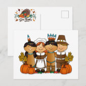 感謝祭の子供 シーズンポストカード (正面/裏面)