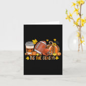 感謝祭の季節がやってきた！アメリカンフットボールとパンプキンのコラボ カード (黄色い花)