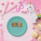 感謝祭の完璧な秋の日のレトロヴィンテージ ペーパープレート (パーティー)