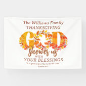 感謝祭の宗教的なディナーの信仰聖書の引用 横断幕 (横)