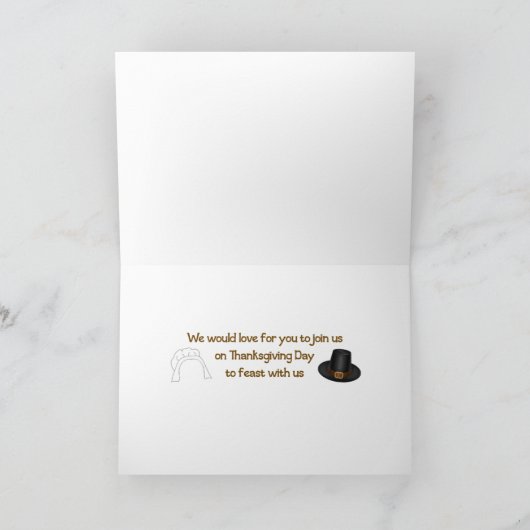 感謝祭の宴にご一緒しましょう カード (内部)