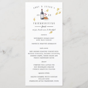 感謝祭の宴カスタムのディナーメニュー メニュー