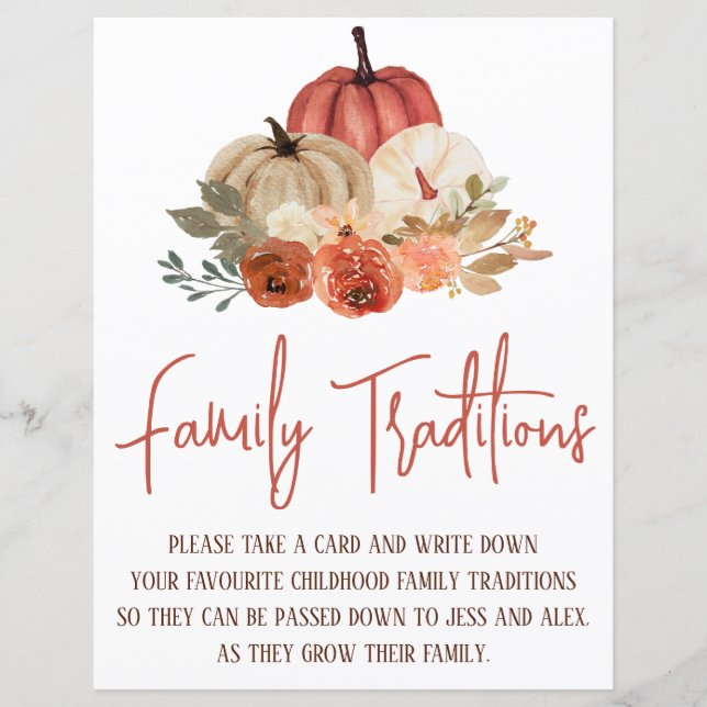 感謝祭の家族の伝統ゲーム，赤ちゃんシャワー (正面)