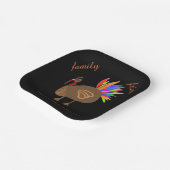 感謝祭の家族の友人の男性トルコ ペーパープレート (傾斜あり)