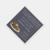 感謝祭の家族またはイベントとパイカスタム色 スタンダードランチョンナプキン (角)