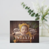 感謝祭の家族モダンの写真 シーズンポストカード (スタンド正面)