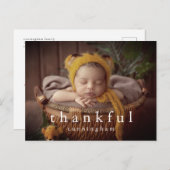 感謝祭の家族モダンの写真 シーズンポストカード (正面/裏面)