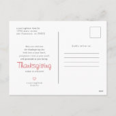 感謝祭の家族モダンの写真 シーズンポストカード (裏面)