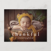 感謝祭の家族モダンの写真 シーズンポストカード (正面)