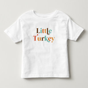 感謝祭の小さなターキーシャツ トドラーTシャツ