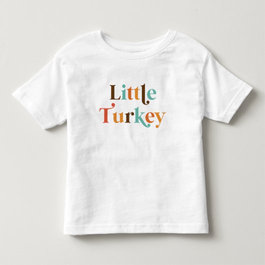 感謝祭の小さなターキーシャツ トドラーTシャツ (正面)