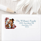 感謝祭の小さな巡礼者サファイアホリデー ラベル (インサイチュ)