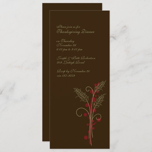 感謝祭の小麦招待状 招待状 (正面/裏面)