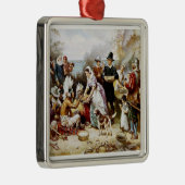 感謝祭の巡礼者かインドのオーナメント メタルオーナメント (右)