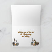 感謝祭の巡礼者とインディアンダックス シーズンカード (内部)