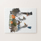 感謝祭の巡礼者とインディアンダックス ジグソーパズル (横)