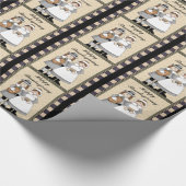 感謝祭の巡礼者の包装紙のおもしろい ラッピングペーパー (角)