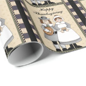 感謝祭の巡礼者の包装紙のおもしろい ラッピングペーパー (ロールコーナー)