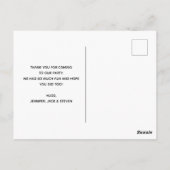 感謝祭の巡礼者の収穫パターンありがとう ポストカード (裏面)