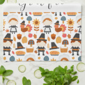 感謝祭の巡礼者の収穫パターン キッチンタオル (折り畳み)