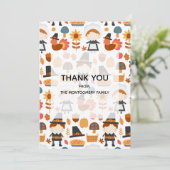 感謝祭の巡礼者の収穫パターン サンキューカード (スタンド正面)