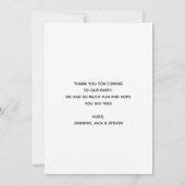 感謝祭の巡礼者の収穫パターン サンキューカード (裏面)