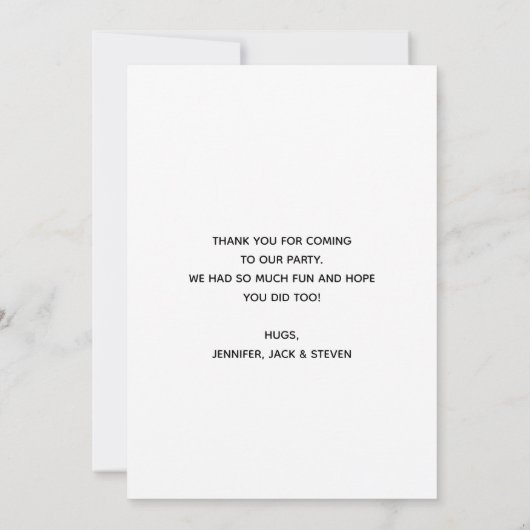 感謝祭の巡礼者の収穫パターン サンキューカード (裏面)