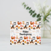 感謝祭の巡礼者の収穫パターン シーズンポストカード (スタンド正面)