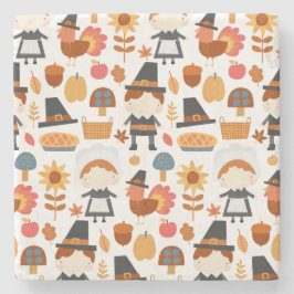 感謝祭の巡礼者の収穫パターン ストーンコースター