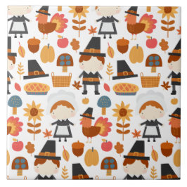 感謝祭の巡礼者の収穫パターン タイル